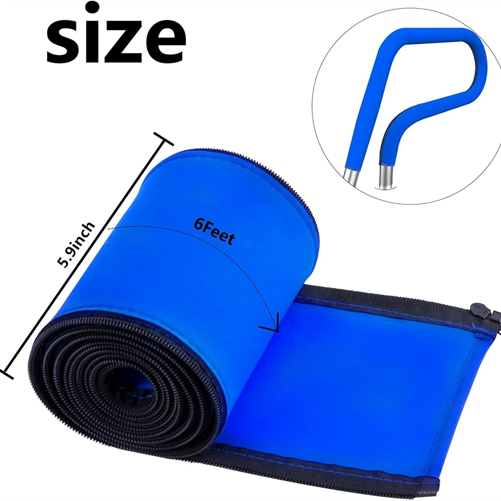 

Pool Railing Covers-6Feet Zippered Swimming Pool Handrail Covers-Hand Grip Rail Slip Cover for Pool Ladder Handles