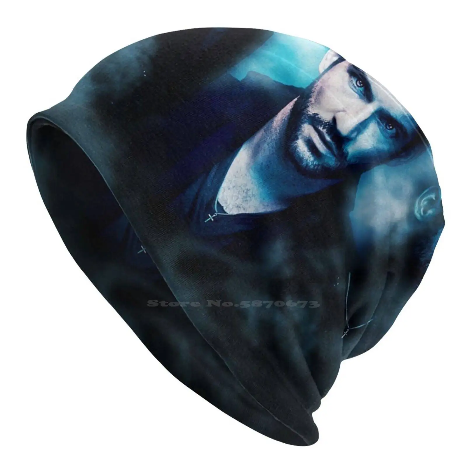 Lucifer-Tom Ellis Smoke Knitted Hat Warm Beanie Outdoor Caps Lucifer Tom Ellis Morningstar Devil Angel Kristin Harris Tv Show