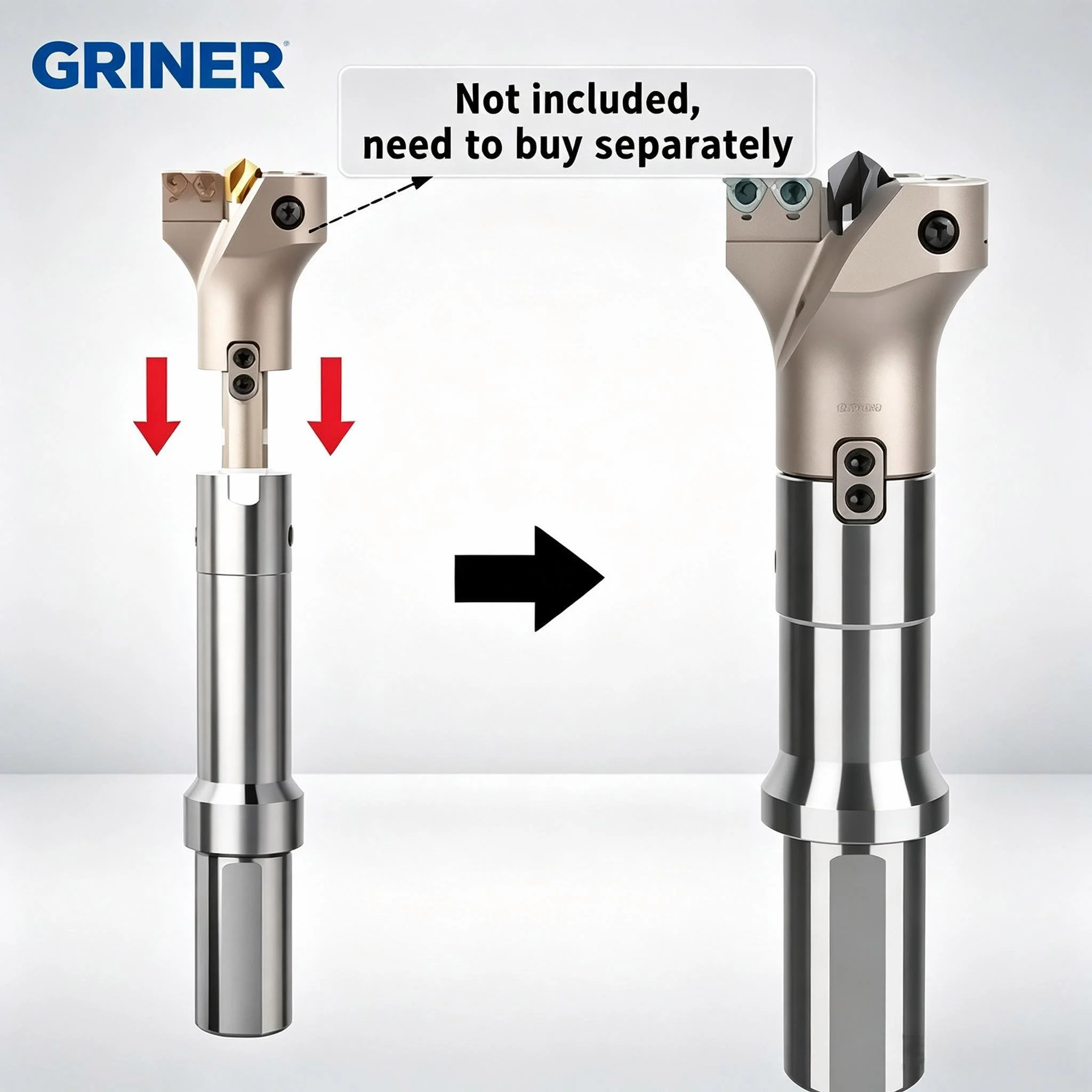 GRINER VMD Connecting Rod Enables the U-Drill to Perform Violent Drilling with a Large Centering Drill Bit for Deep Holes.