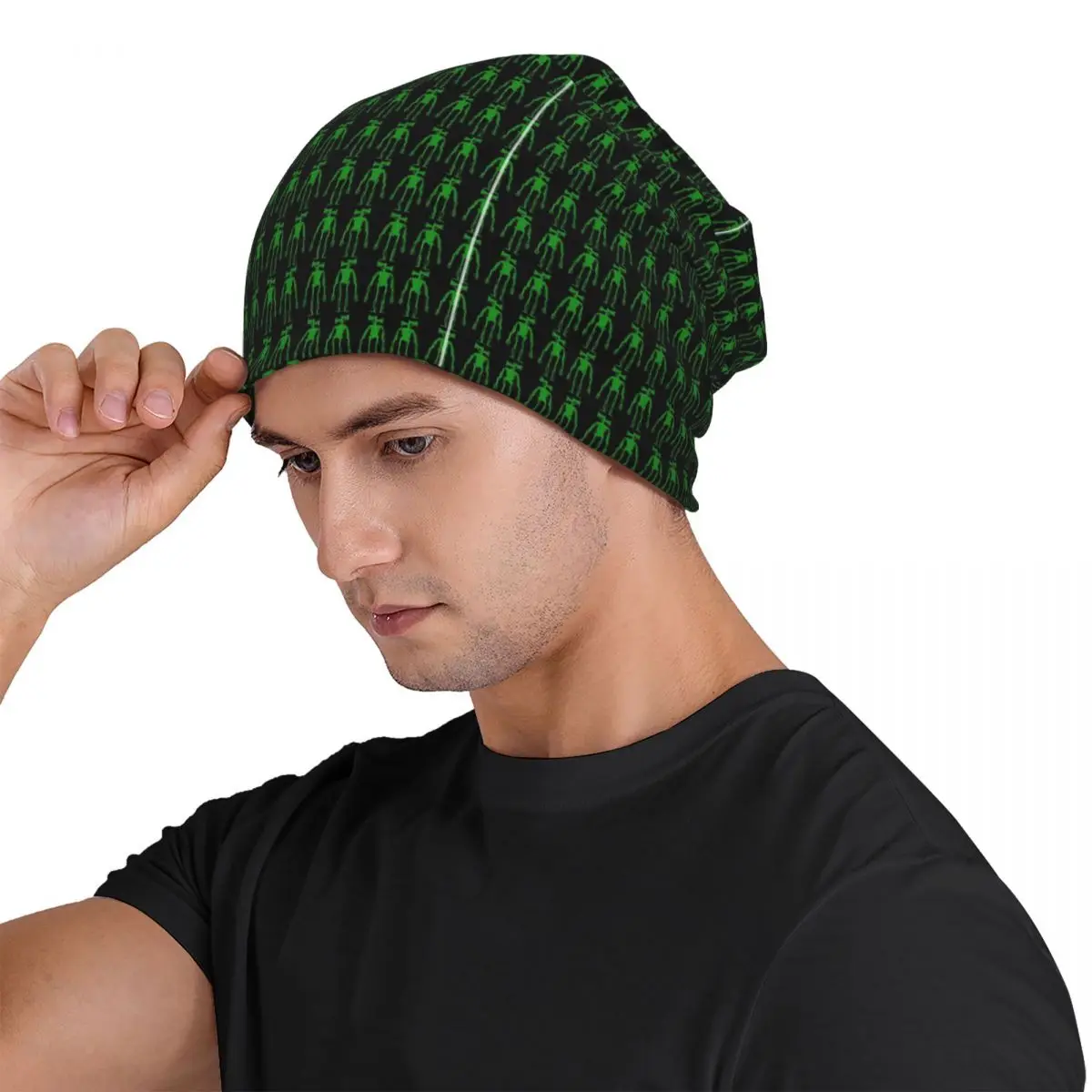 Siren Head Pixelated Sirenhead Men Women Adult Beanies Caps Knitted Bonnet Hat Warm Fashion Autumn Winter Outdoor Skullies Hats