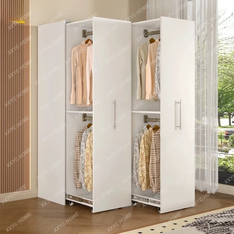 Pull-out and deepen wardrobe household simple ultra-narrow push-pull cabinet