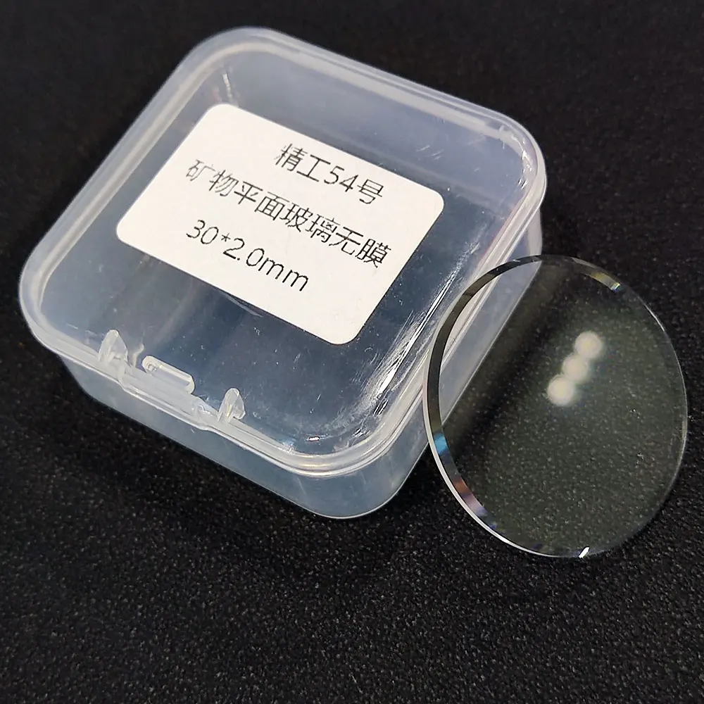 30mm * 2.0mm Zegarek z płaskim panelem SZKŁO Przezroczyste powlekane powłoką AR Duże fazowanie Mineralne precyzyjne szkło Mod Części zamienne Akcesoria