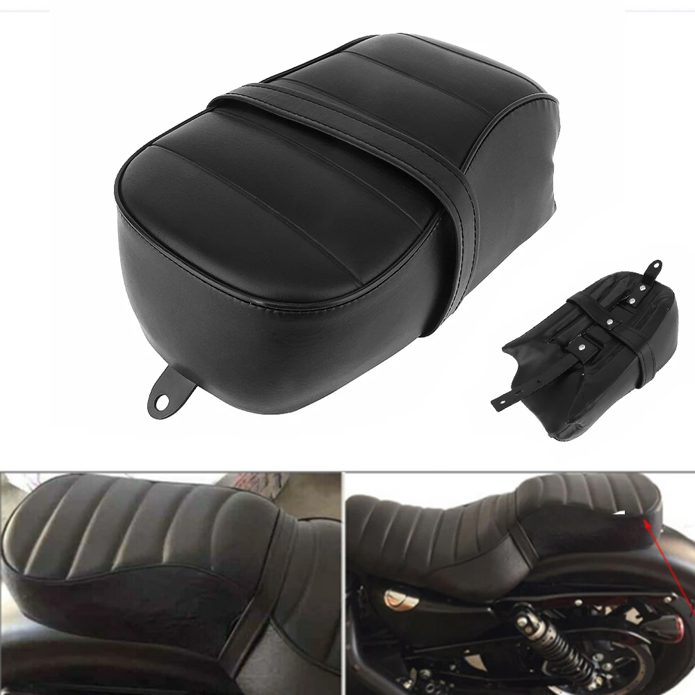 Rear Passenger Seat Pillion Cushion Motorcycle PU Leather Pad For Harley Sportster Iron 883 XL883N 1200 XL1200NS 2016-2022 2021