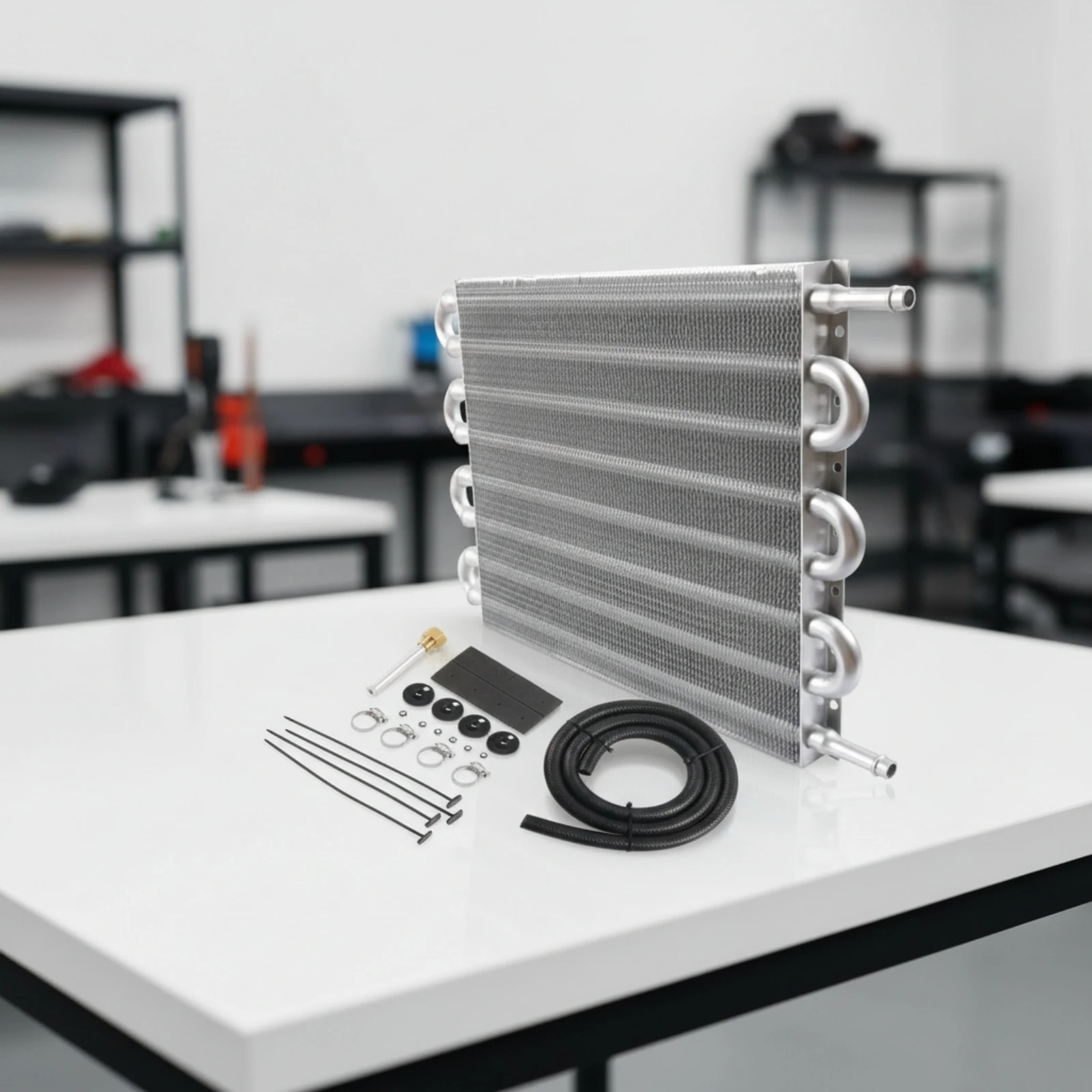 Gearbox Oil Cooler Kit Aluminum Alloy Gearbox Cooler with Hose Heat Exchanger Advanced Cooling Easy Installation
