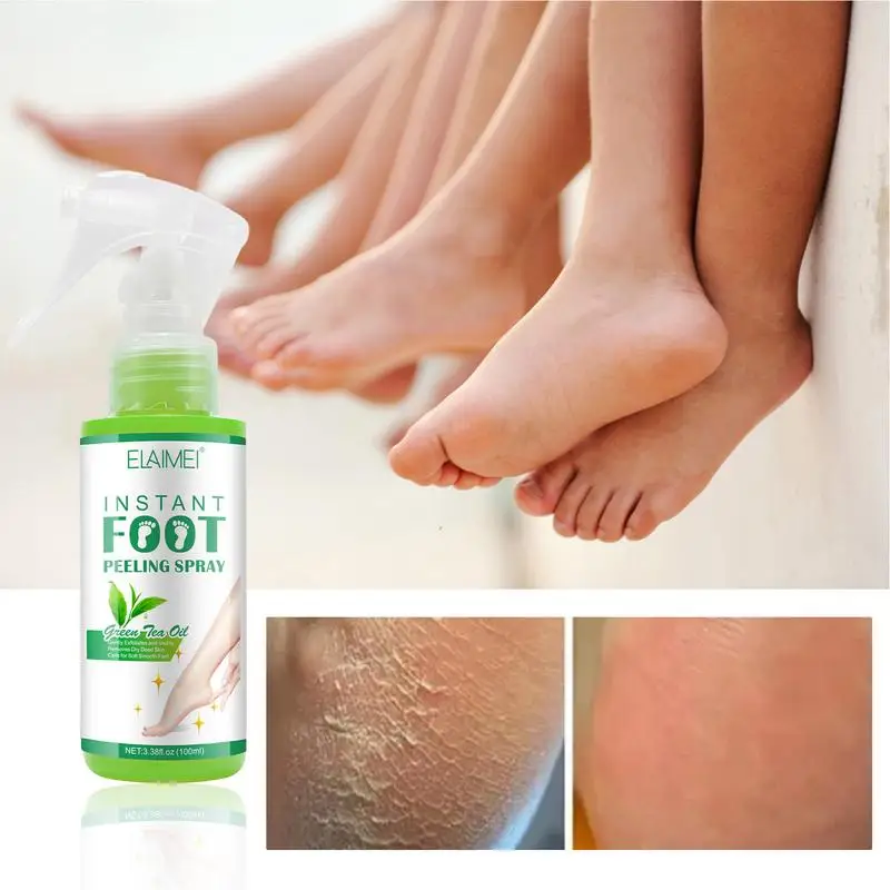 Green Tea Foot Peel Callus Remover For Feet With Green Tea Essence 100ml Foot Scrubber Exfoliator Dead Skin Remover Moisturizes