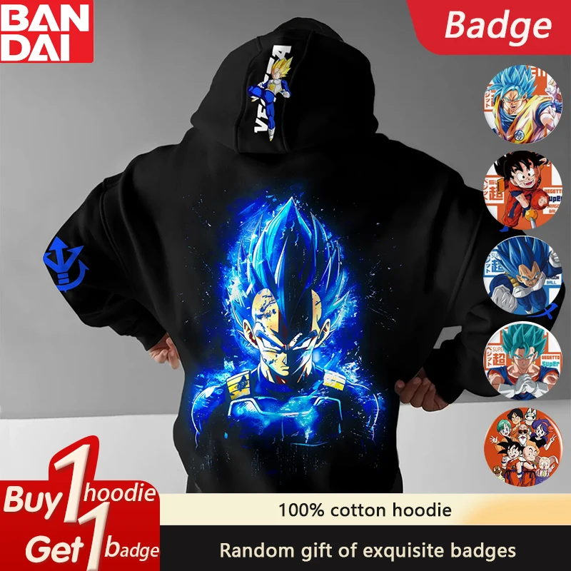 

Dragon Ball Japanese Animation Autumn and Winter Hoodies Hot Blood Trend Loose and Comfortable Men's and Women's Hoodies