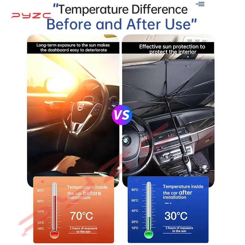 For Mercedes Benz A C E S G Class GLC CLE CLA Car Sunshade Umbrella Car Sun Shade Protector Parasol Summer Sun UV Protection