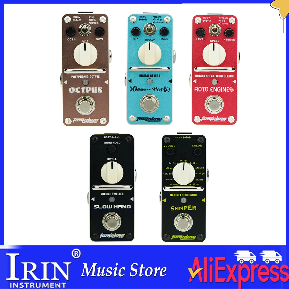pedale-d'effet-de-guitare-aroma-are-3-roto-engine-rotary-speaker-simulator-true-bypass-mini-ideale-pour-guitare-electrique