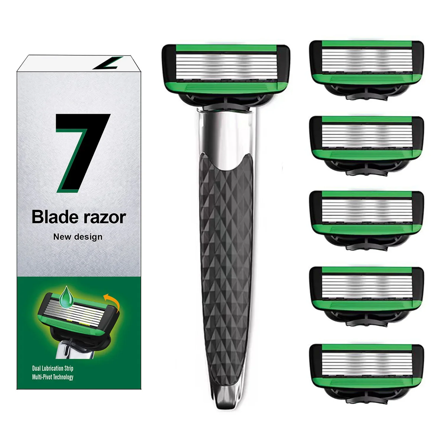 

7-Layer Shaver Blade Manual Razor with Replaceable Blades No Skin Damage Blades Shaver Resistant Water Wash Shaver