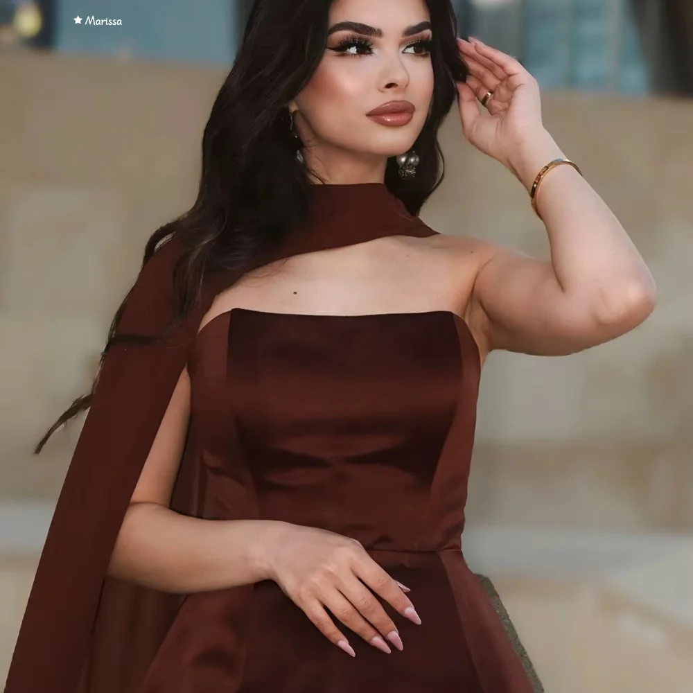 فساتين ماريسا الأنيقة خط فساتين نسائية أنيقة لحفلات الزفاف فساتين فاخرة مصنوعة حسب الطلب بدون أكمام للحفلات الراقصة