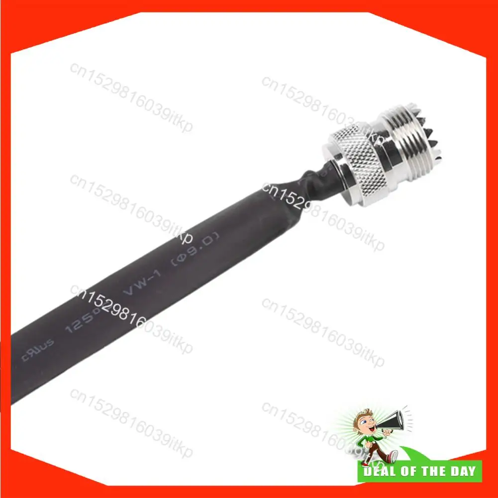 8월형 도어/창문 통과형 평면 RF 동축 케이블 SO239 UHF 암-암 50옴 RF 동축 피그테일 연장 코드