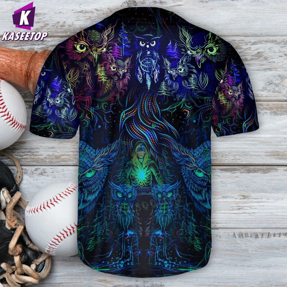 Owl Hippie Nightmare Men 3D Print Baseball Jersey Shirt Adult Summer Tee Shirt Men Hip Hop Tops Tee Oversized Streetwear T-Shirt