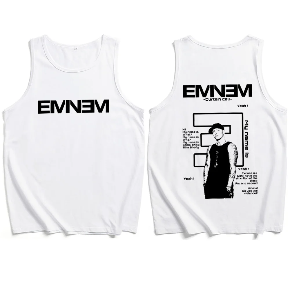 Eminem T-Shirt Eminem The Real Slim Shady Music Vest Fan Gift Men Women Streetwear Tank Tops