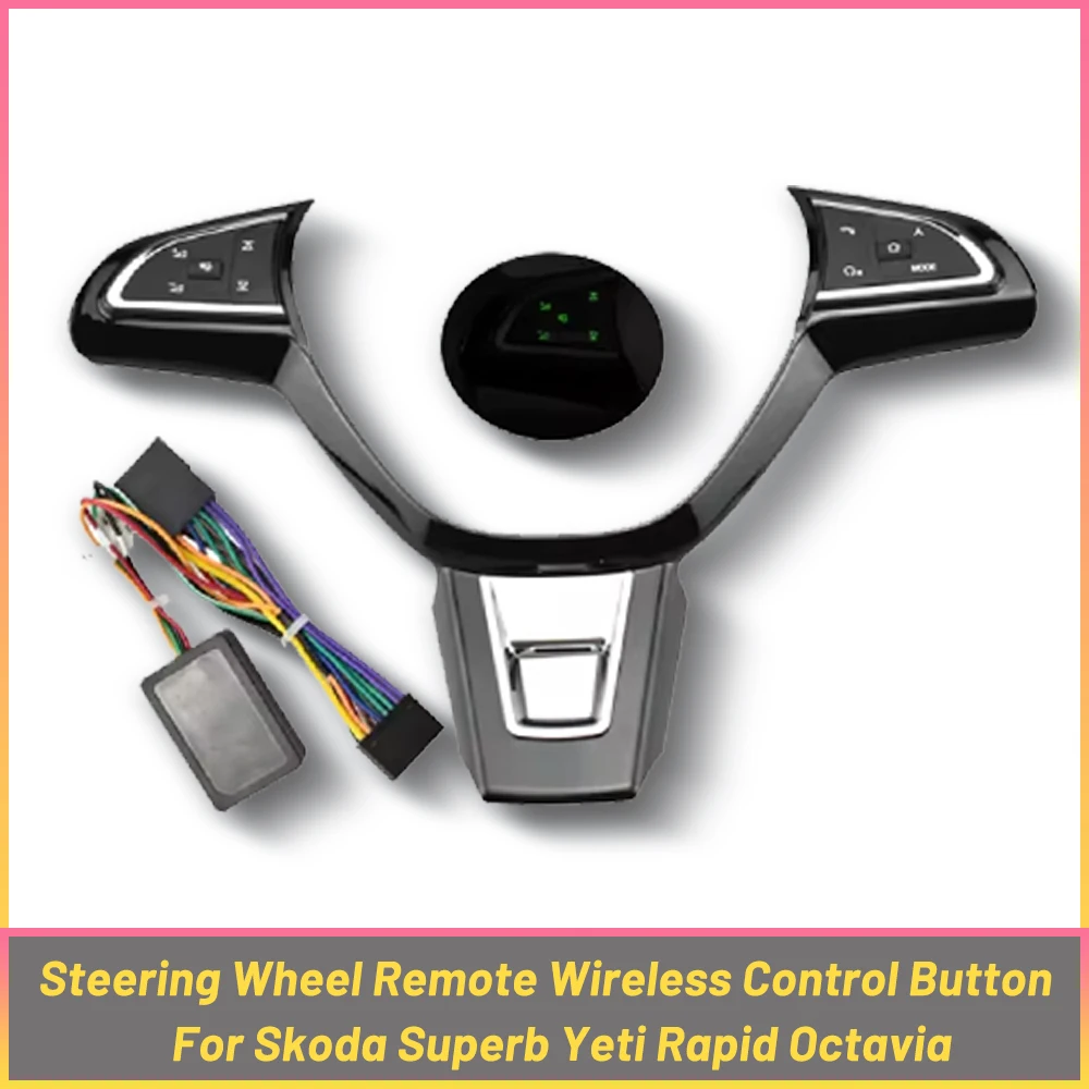 Multifunction Steering Wheel Control Button Volum Audio Switch Phone Button for Skoda Superb Yeti Rapid Octavia Car Accessories