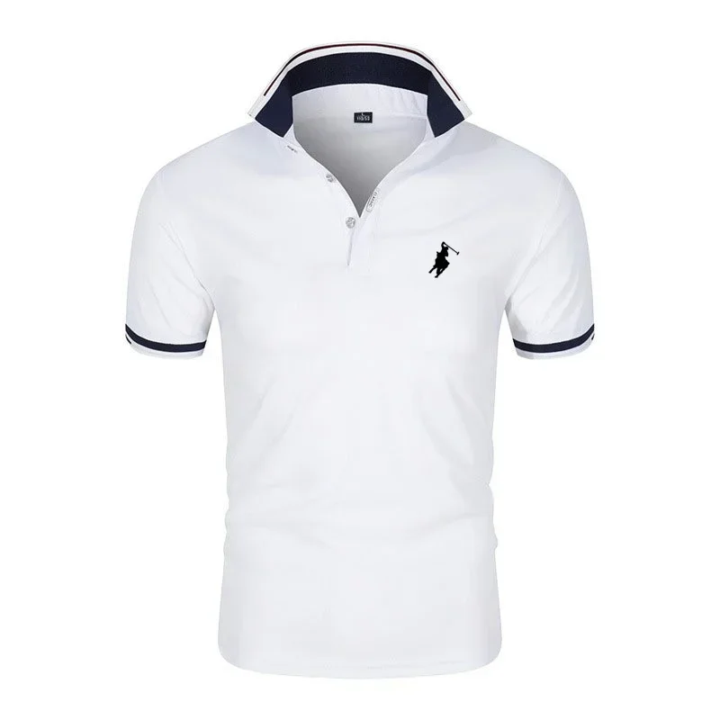 Ropa de manga corta para hombre, camiseta con solapa, jerséis cómodos, POLO de negocios y ocio, moda de verano, 2024