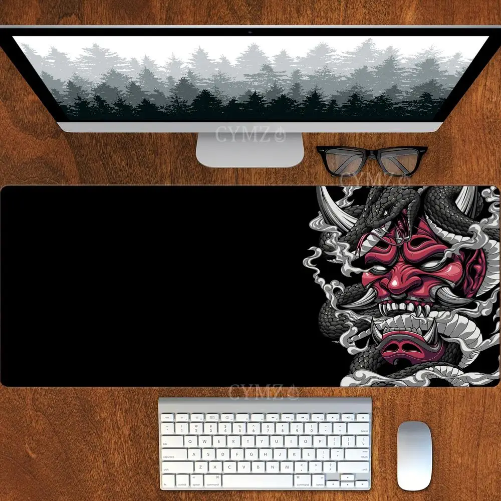 Fantasy demon mask theme gaming Mouse Pad Desk Mat rubber anti-slip Durable desk accessories Keyboard desktop pads maus pad rug