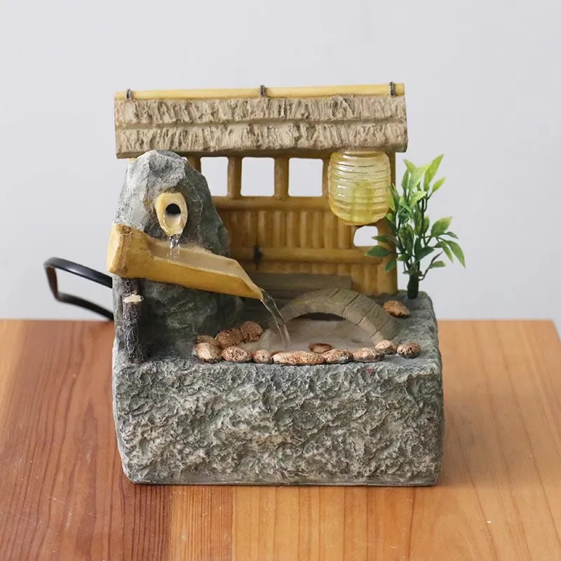 Flowing Water Ornaments Circulating Waterscape Fountain Humidifier