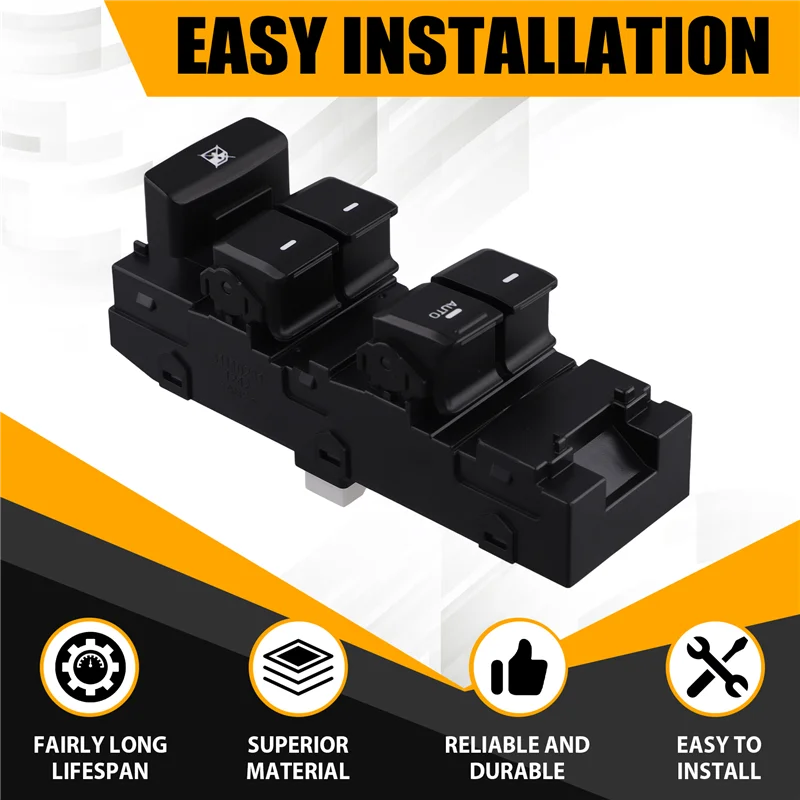 ABSQ-Pulsante Regolatore Finestra RHD Nuovo Interruttore di Controllo Principale Alzacristallo Elettrico 93570-C7120 Per HYUNDAI I20 2013-2019 93570C7120