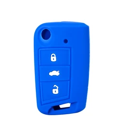 KEYYOU Silicone Key Case Key Cover For Volkswagen VW Golf MK7 Tiguan For Skoda Octavia For Seat Leon Ibiza Octavia A7