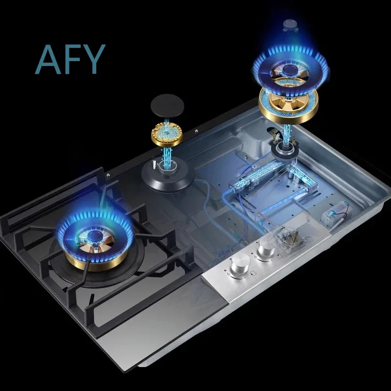 Gas Stove for JYZ T733 PCB Three Burner Household Built-in Dual Fuel Cooktop for Natural Gas and Liquefied Petroleum Gas