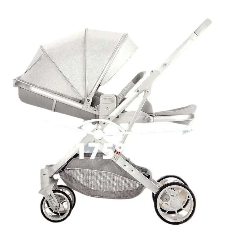 

Folding Stroller High Landscape Lightweight Travel Stroller Newborn Baby Two-way Swivel Seat Can Sit and Lie Down Baby Stroller