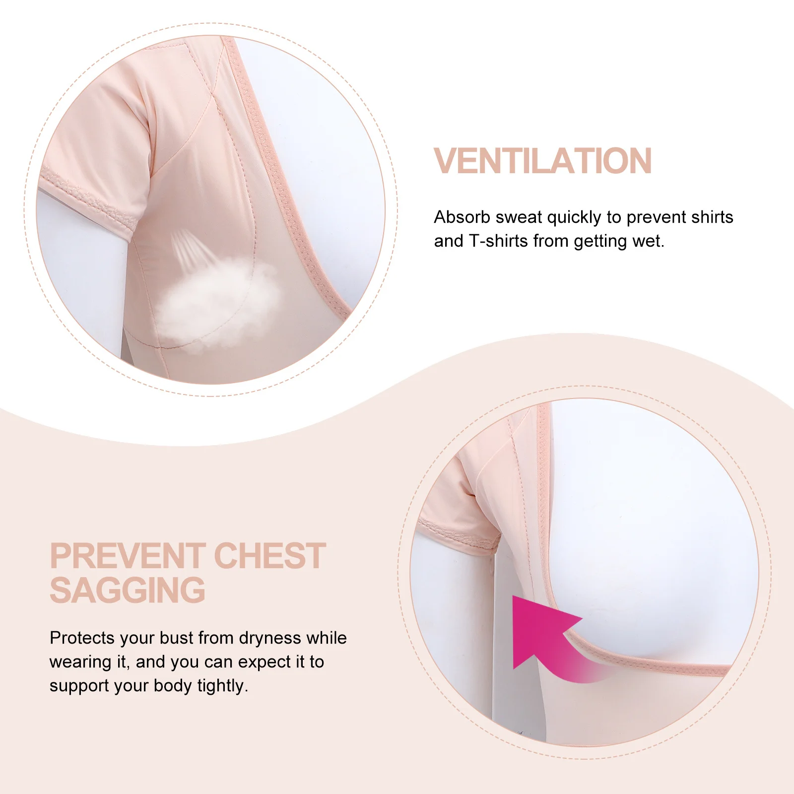 

1Pcs Breathable Vest Lady Underwaist Sweat Absorbing Bra Fine Workmanship Thick Straps Prevent Dryness Comfortable Fit Light