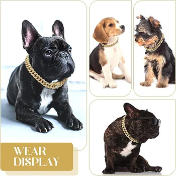 Luxury Gold Chain Dog Collar – Stylish Metal Pet Necklace 4