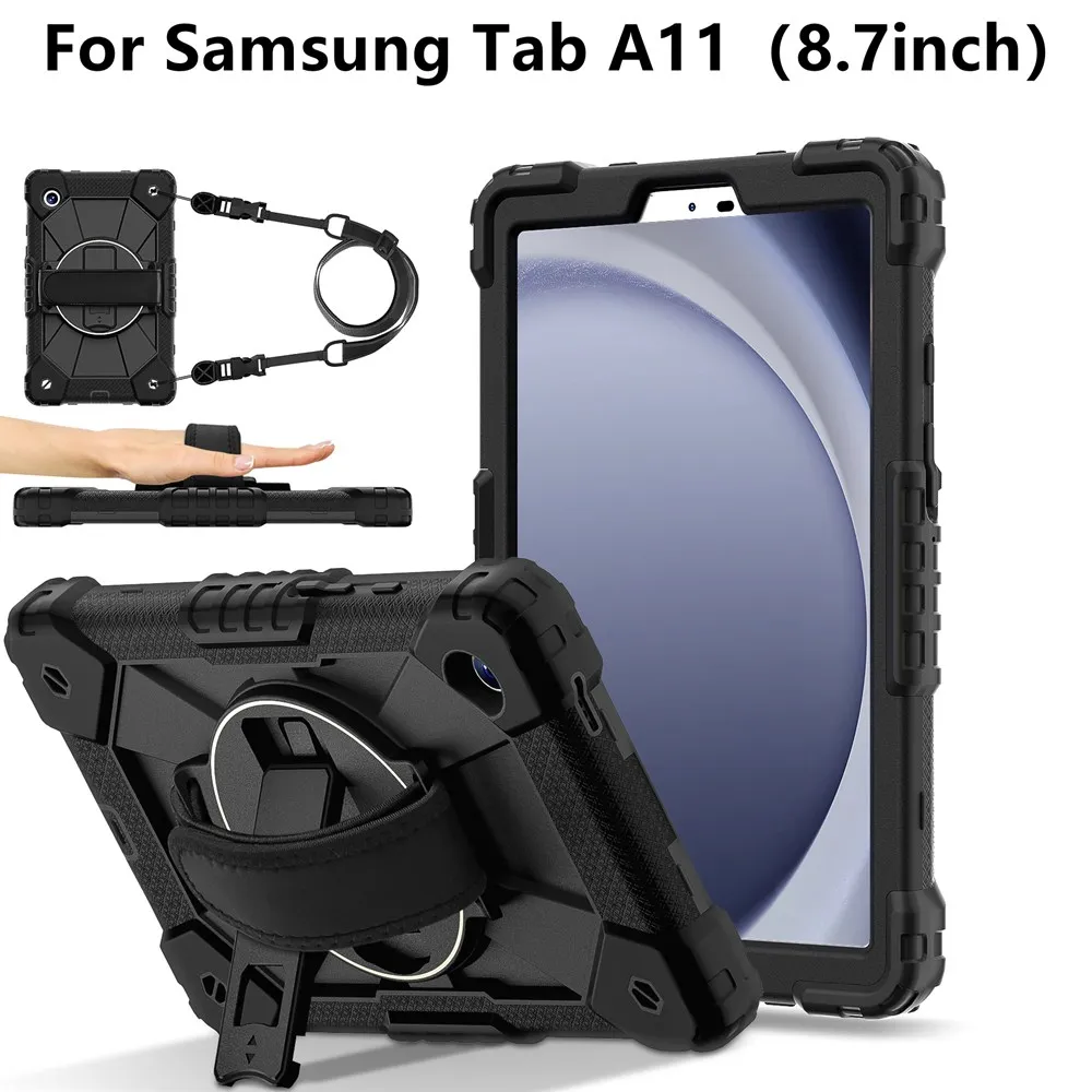 Etui na tablet Samsung Galaxy Tab A11 SM-X133/X135 8,7 cala 2025, silikonowe + PC, pokrowiec na Tab A11 8,7" SM-X135G X133N funda