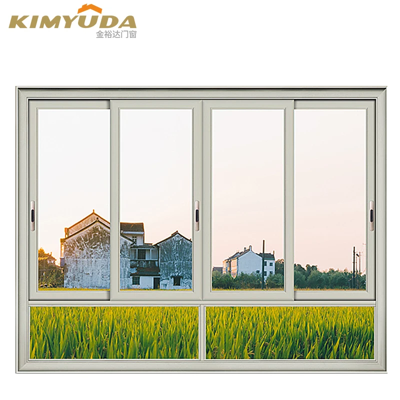2022 Waterproof Grill Glass Latest Modern Design Slim Frame Windows Aluminum Sliding Window