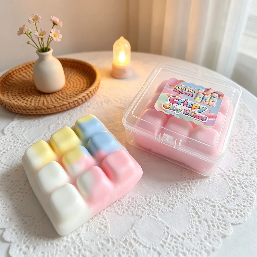 Chocolate Wax Cracking Squeeze Cream Crispy Feel Crunchy Sound Ball Handmade Craft Crackable Texture Snowball Crunch Squishy ​​