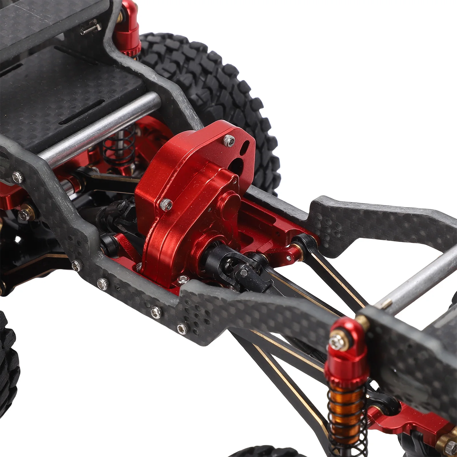 โครงรถคาร์บอนไฟเบอร์สำหรับเปลี่ยนในรถบังคับวิทยุ Axial SCX24 8x8 ชุดดัดแปลงโครงรถแบบศูนย์ถ่วงต่ำ