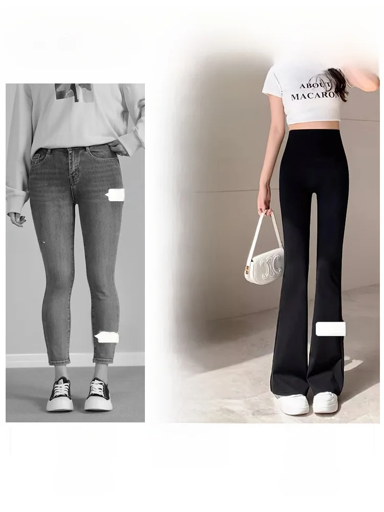 하이웨이스트 요가 피트니스 팬츠 여성 캐주얼 루즈 레깅스 봄 가을 2025 슬레 아크 핀 팬츠 아우터웨어