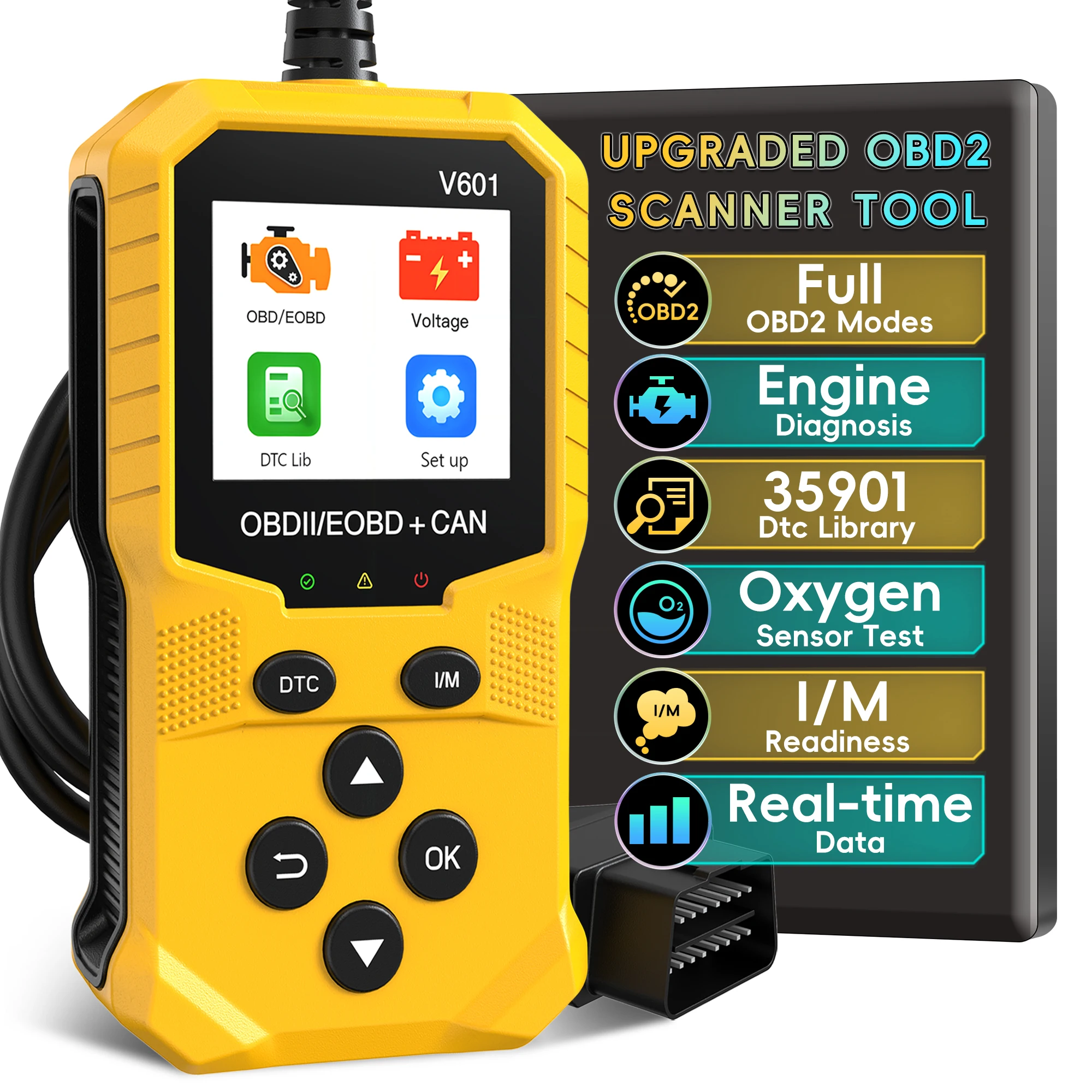 OBD2 Scanner Diagnostic Tool, Check Engine Code Reader OBD2 Scanner with Reset,  Car Diagnostic Scan Tool