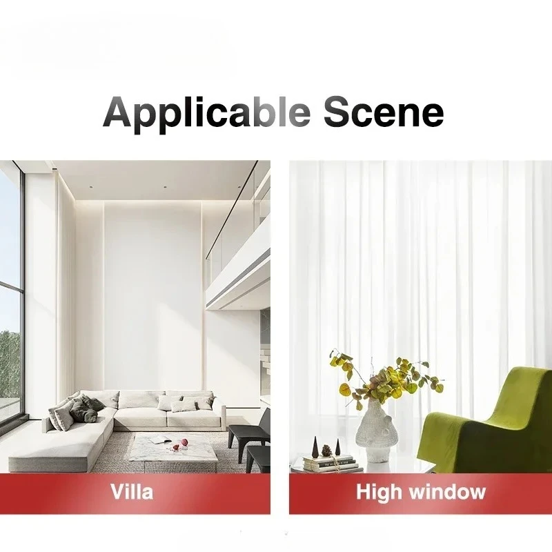 Factory Customized Motorized Automatic Smart Lift Curtain System For Villa High Windows