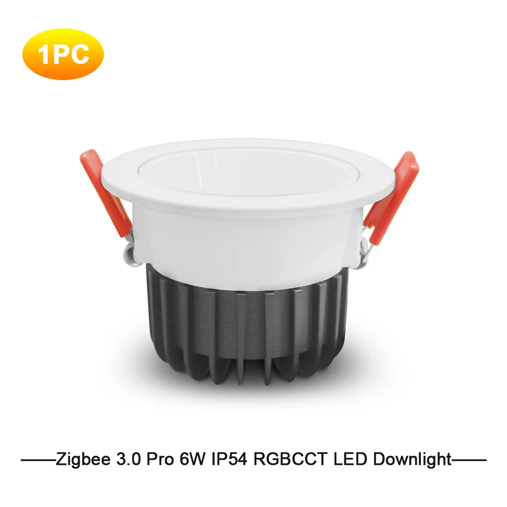 Imagem -06 - Impermeável Led Downlight Pro Lâmpada de Teto Embutida Iluminação Smartindoor Trabalhar com Smartthings Tuya 6w 12w Gledopto-zigbee3.0