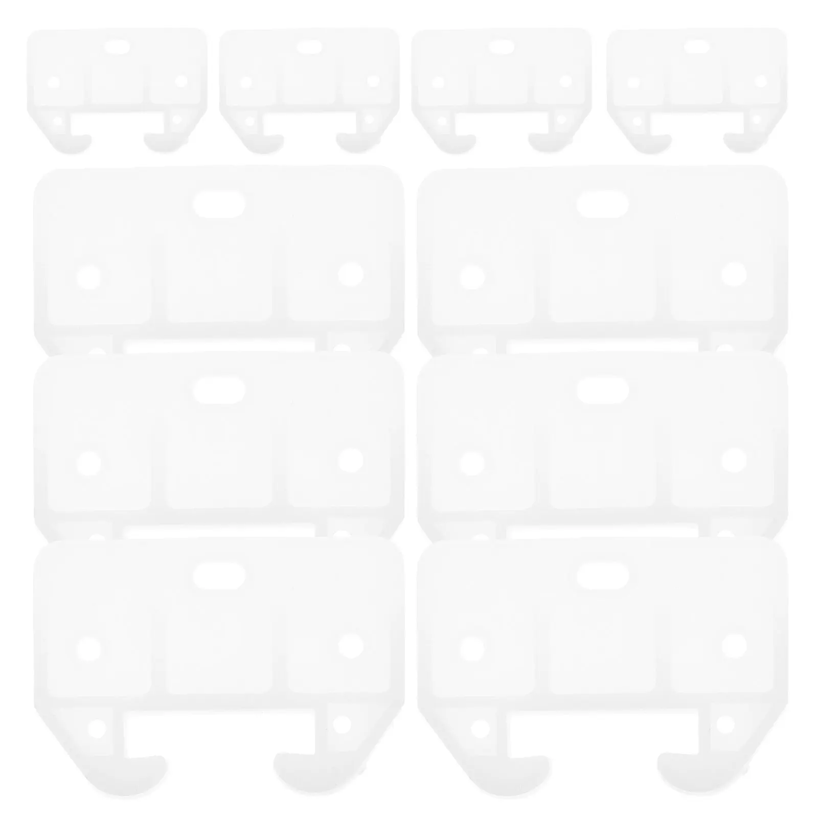16Pcs Plastic Drawer Track Guides Center Mount Smooth Sliding Crab Shaped Latch for Cabinet Wardrobe Dresser Hutch Furniture