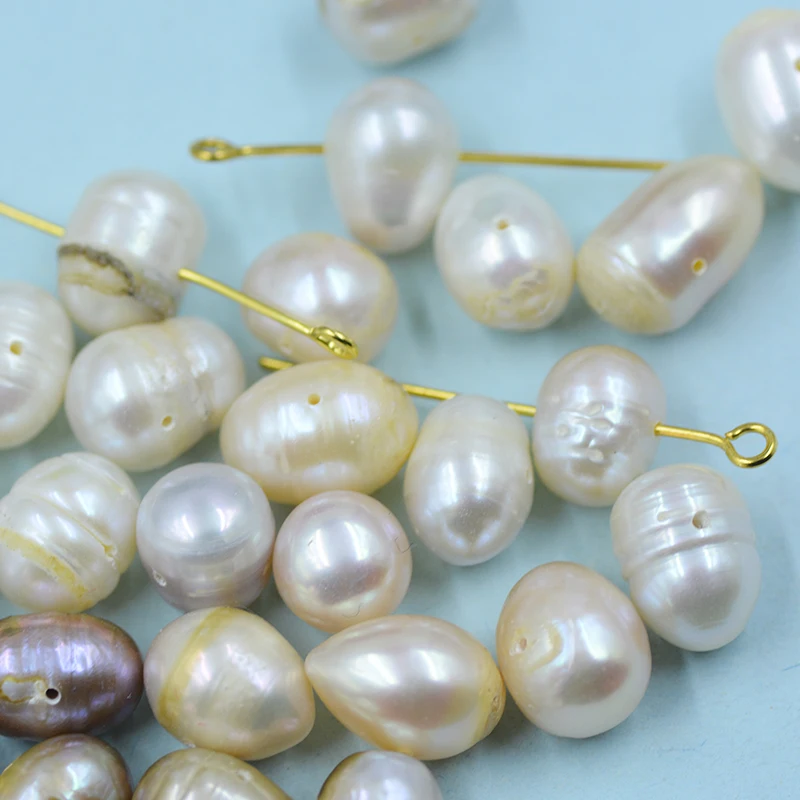 

150pcs 9-10MM Natural freshwater pearls. Mixed colors. Loose beads. Holes/imperfections. DIY jewelry bracelet necklace material