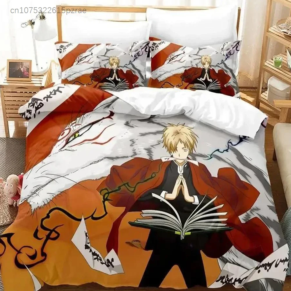 3D Print Home Textiles Natsume's Book Of Friends Bedding Set With Pillowcase Duvet Cover Soft Queen King Size Bedclothes Home