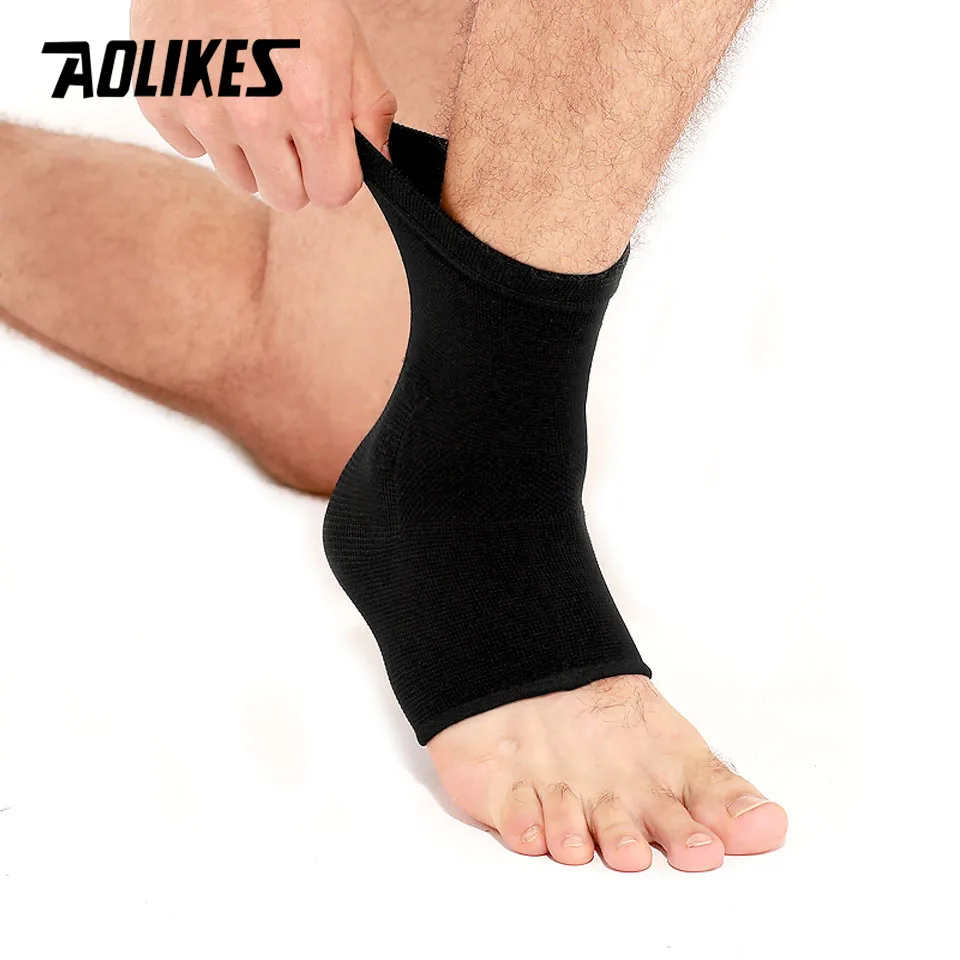 AOLIKES 1PCS Professional Sports Ankle Strain Wraps Bandages Elastic Ankle Support Brace Protector For Fitness Running