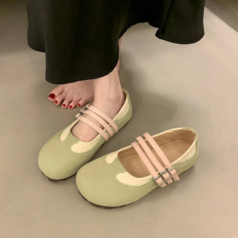 2024 New Women Mary Jane Shoes Fashion Ladies Shallow Soft Sole Non Slip Shoes Women's Comfort Walk Flats Female Shoes Soft Sole