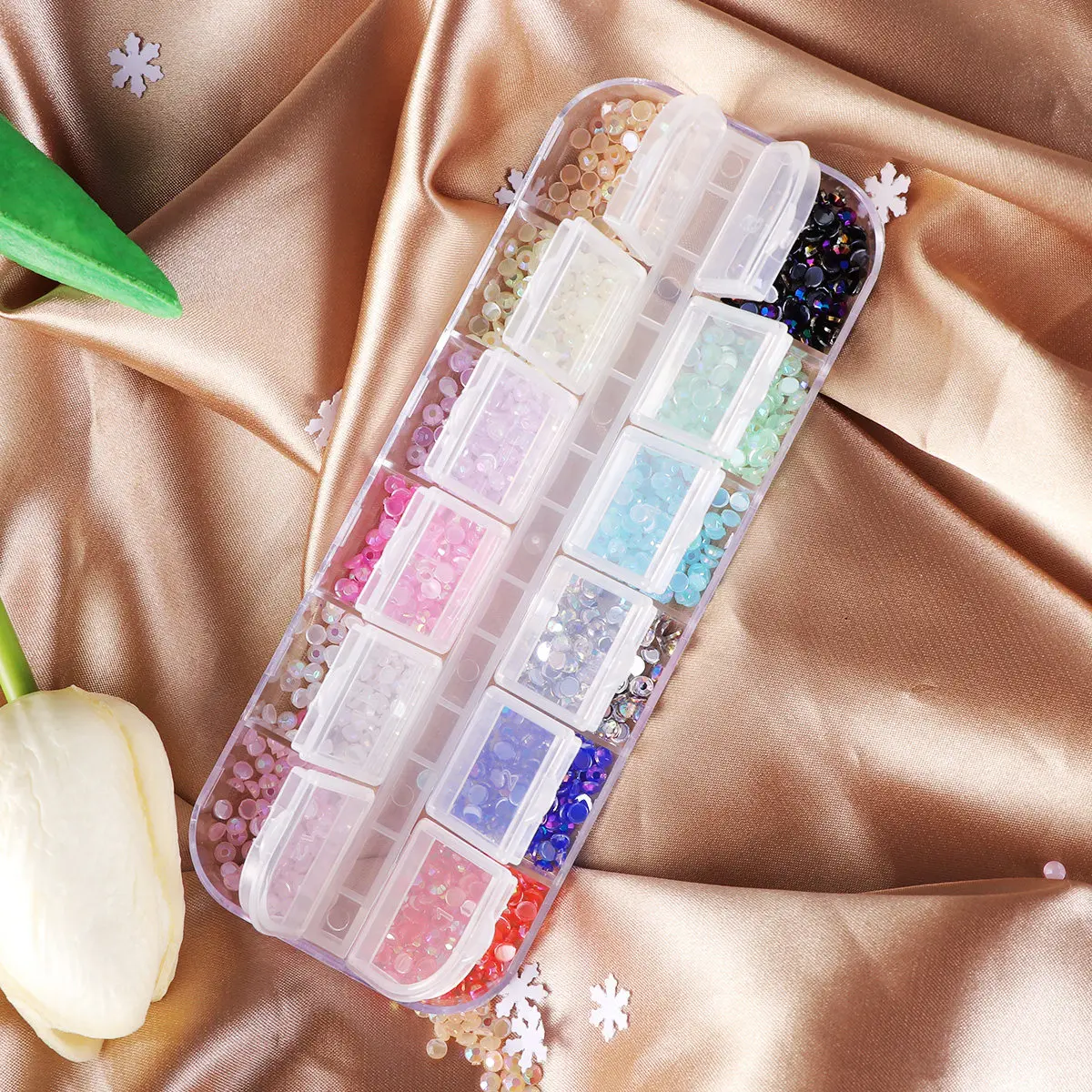 

1Set Alloy Rhinestone Nail Art Decorations Flat Back Faceted Round Acrylics for Uv Gel Acrylic Nails Jewelry Making Phone Case