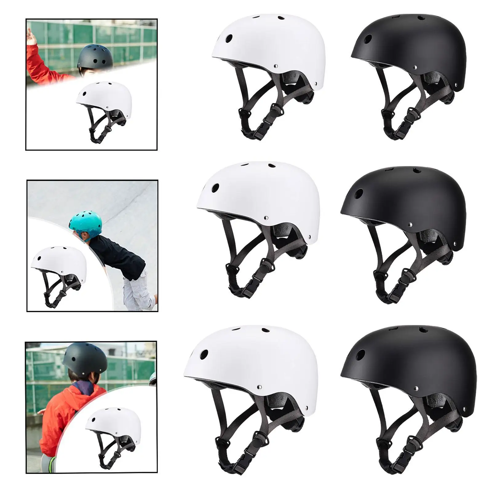 

Bike Helmet Skateboard Helmet Breathable Multipurpose Portable Women Men Bicycle