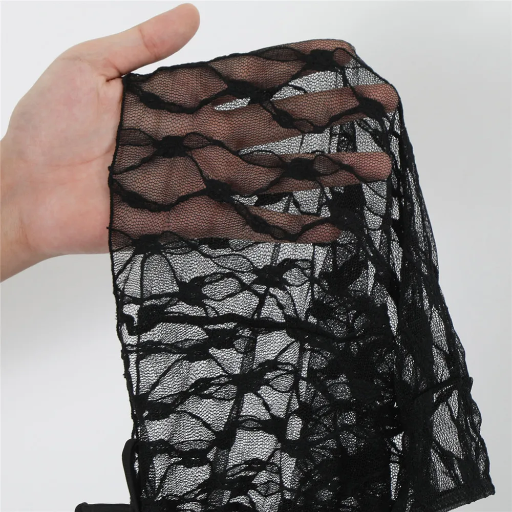 ชุดบิกินี่ไมโครสีดำล้วนแบบ 4 ชิ้น ชุดว่ายน้ำเซ็กซี่ ผ้าคลุม ชุดว่ายน้ำแขนยาวสำหรับผู้หญิง ชุดชายหาด บิกินี่แบบผูกเชือก