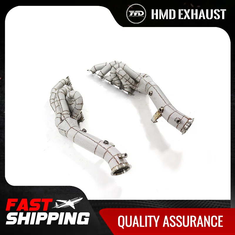 HMD Exhaust System Performance Headers manifold for Lamborghini Huracan EVO STO V10 5.2L  With Heat Shield catless manifold