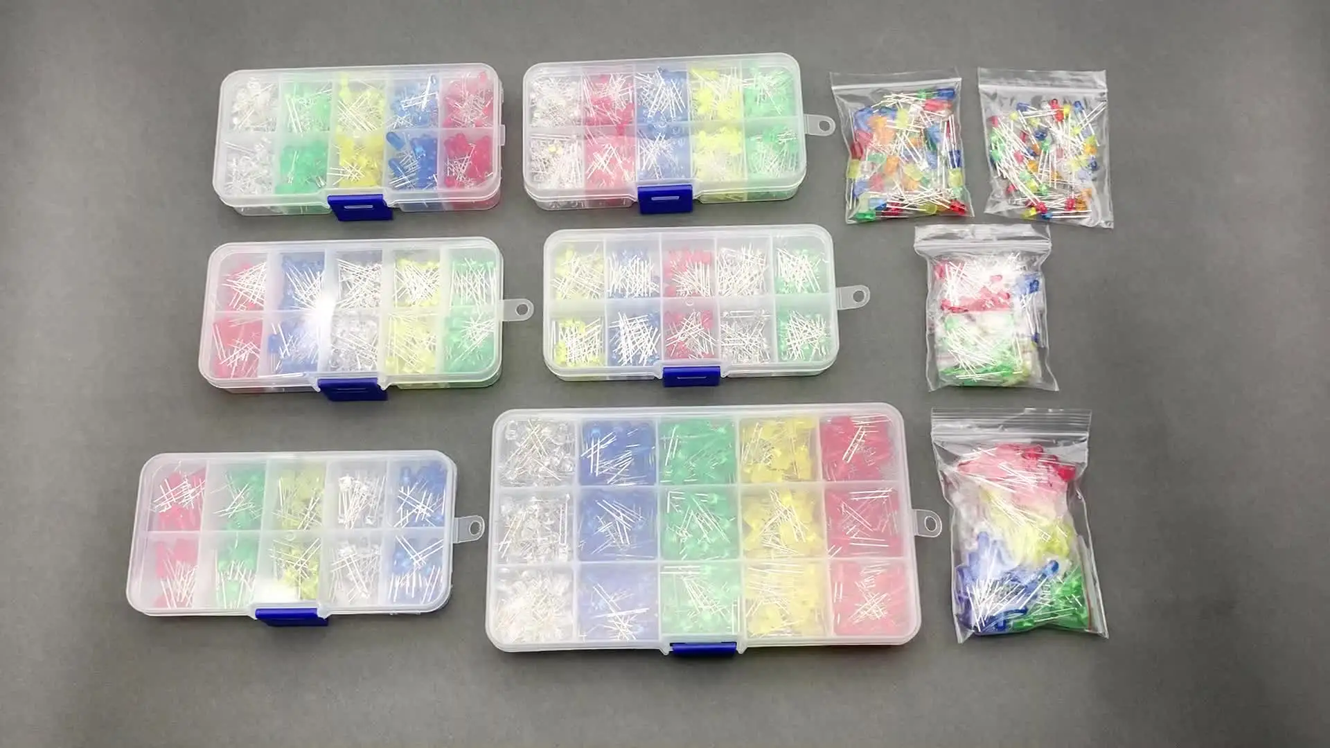 3MM 5MM Light Emitting Diodes Electronics Kit Box F3 F5 LED Diode Assorted Kit White Green Red Blue Yellow Orange