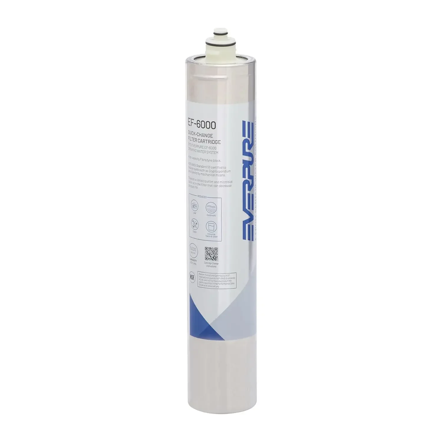 Pentair EF-6000 Quick-Change Filter Cartridge, EV985550, for Use in EF-6000 Full Flow Drinking Water System, 6,000 Gallon Capaci