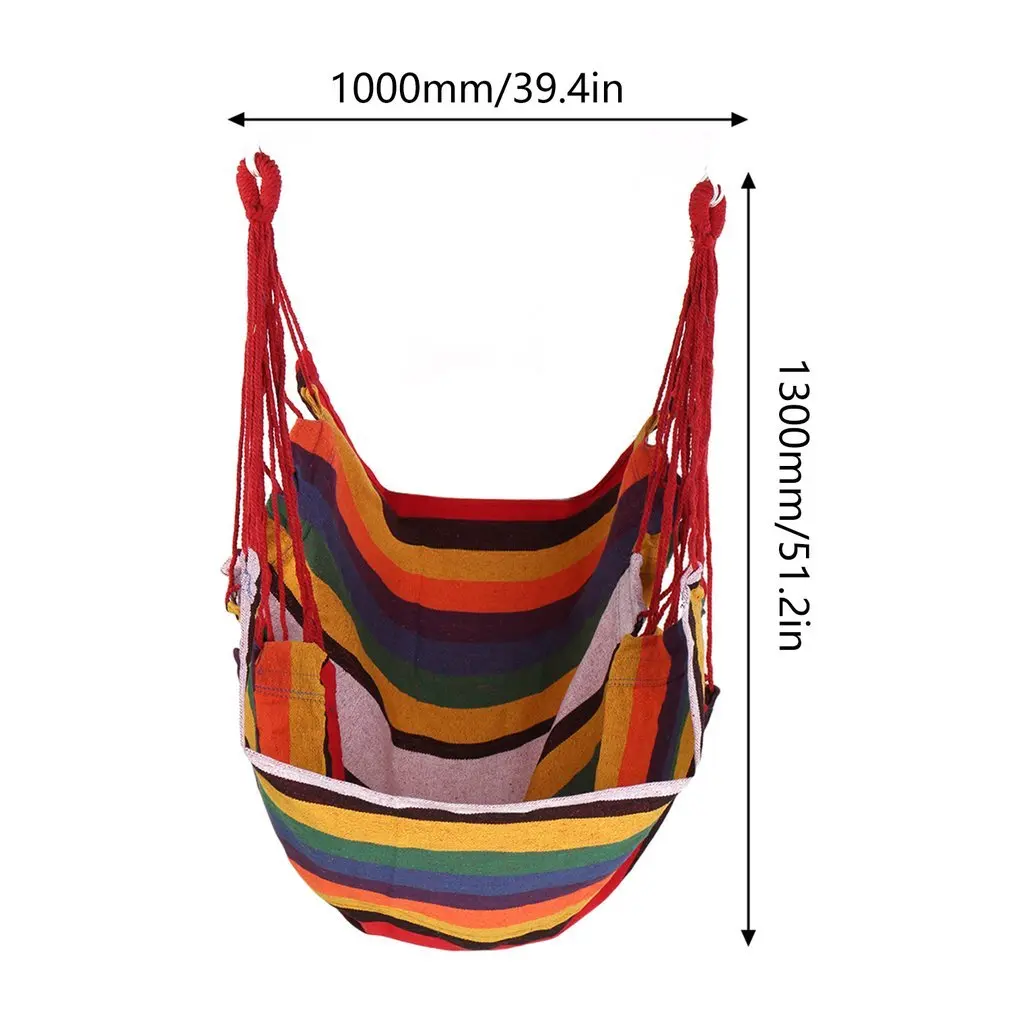 1pc Outdoor Hammock Chair Canvas Leisure Swing Chair No Pillow Or Cushion Dormitory Hammock Swing Rocking Chair With Storage Bag