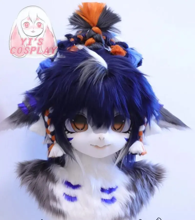 

Yis cosplay Custom Furry head Kigurumi Head Cosplay Kemono Fursuit Handmade Headsets Beast Customized Fursuit Kemono Head