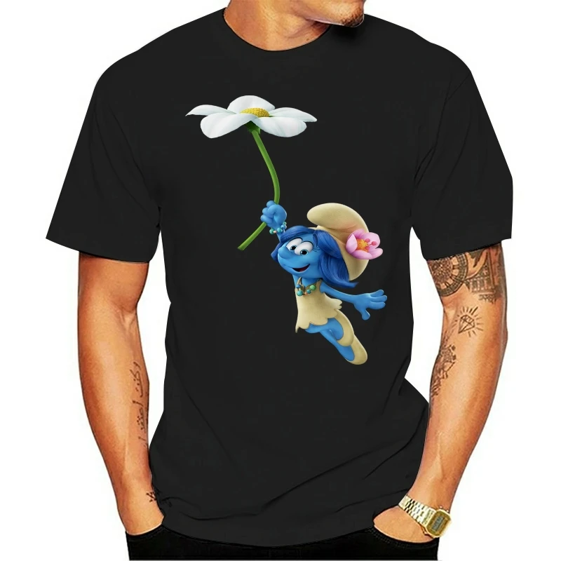 Smurfette t shirt printingsimple stylet shirt dressCasualSoft