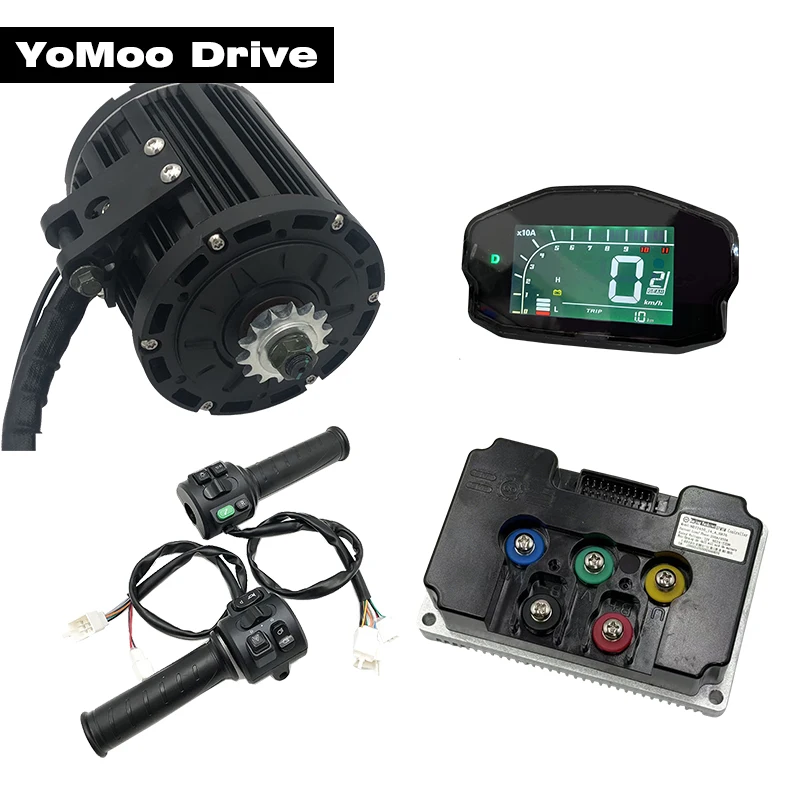 

QS138 4KW 90H 72V Пиковый 13KW PMSM двигатель среднего привода с контроллером Fardriver ND84450, дисплеем DKD, дроссельной заслонкой T08 для электронного мотоцикла
